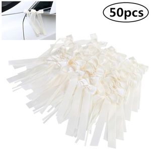 50pcs / pack ruban de nœuds papillon pour mariage délicat Pew fin décoration voitures de fête chaises décoration nœuds papillon 5BB5727 Y200903