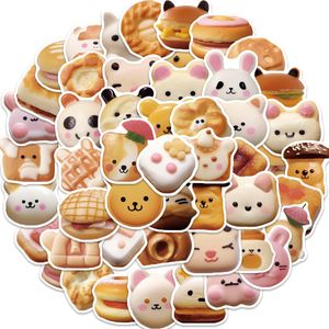 50 Pcs-Pack Dessin Animé Cookies Autocollants Autocollants En Vinyle Imperméable Pour Bagages Bouteille D'eau Ordinateur Portable Planificateur De Voiture Scrapbooking Téléphone Mac Armoire Porte Stickers Muraux