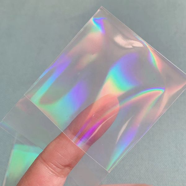50 piezas/paquete mini láser bolso autoadhesivo oppop a prueba de polvo de holograma Bolsa de plástico