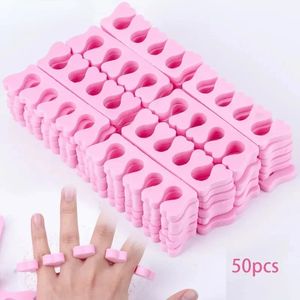 50pcs / pack Pink Nail Art Toes Séparateurs de doigts Pieds Sponge Gel Soft UV Tools Polon