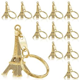 50 Stuks Parijs Eiffeltoren Vorm Sleutelhanger Nieuwigheid Gadget Trinket Souvenir Kerstcadeau Sleutelhanger 240219