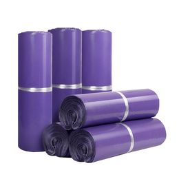 50pcs pe plastique enveloppe Sac de diffusion violet Poly Sac de rangement imperméable