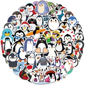 50 Pcs Pingouins Autocollants Dessin Animé Mignon Pygoscelis Papouasie Graffiti Enfants Jouet Planche À Roulettes De Voiture Moto Vélo Autocollant Stickers En Gros