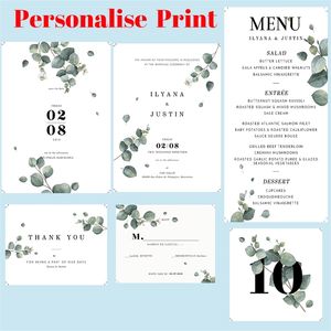 50 Uds. Tarjeta de RSVP de negocios de cumpleaños con impresión personalizada gracias nombre de la mesa invitaciones de boda insertar suministros de menú de fiesta 220608