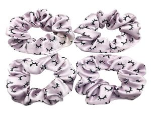 50pcs Pink Purple Eyellash Scrunchies Stretchy Elastic Hair Band Girls Ponytail Hair Hair Tie Color Color Accep5733832