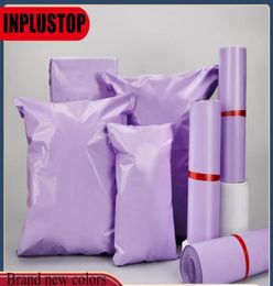 50pcs Pinkpurple Courier Mailer sacs poly Poly Package auto-ealage Emballage d'enveloppe de sac express pour enveloppement cadeau1781447