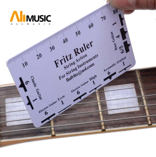 50pcs Plastique String Action Pitch Ruler Gauge Tool Inmm For Guitar Bass Firtz1353307