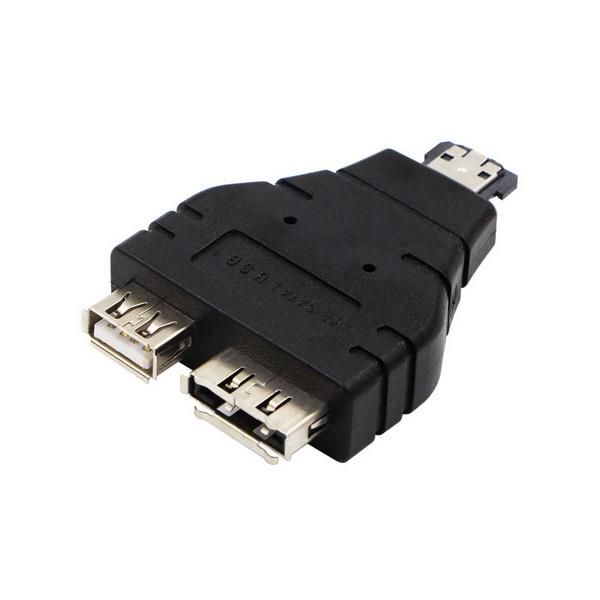 50 Uds Power eSATA a eSATA USB Combo Splitter convertidor adaptador conector disco duro Cable convertidores de puerto dual