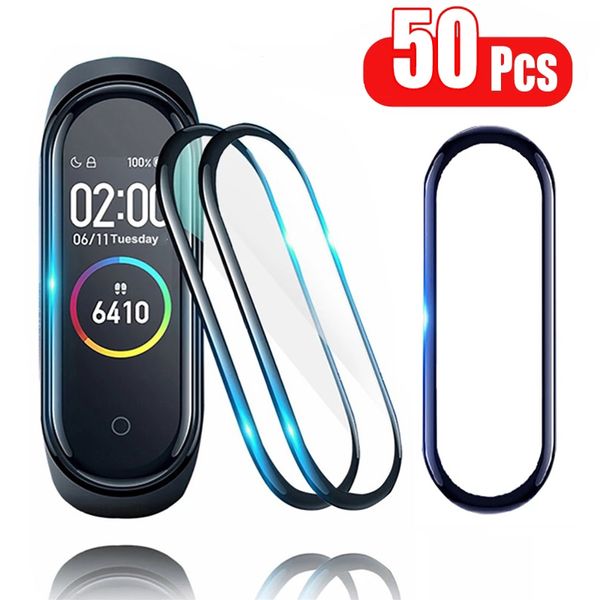 50 Uds película protectora para Xiaomi mi band 4 5 6 no vidrio para mi band5 Smart Watchband 6 5 película protectora de pantalla suave