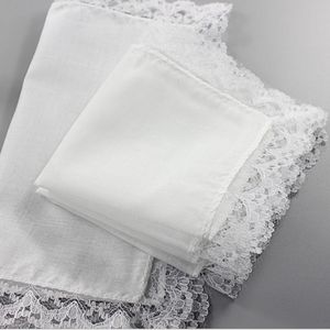 50 stuks puur wit zakdoeken katoenen zakdoeken vrouwen mannen 23 cm * 25 cm pochet bruiloft effen DIY print tekenen zakdoeken 240108