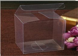 50pcs PVC Box Boîtes d'emballage en plastique transparent avec trou de suspension Small Craft Gift Transparent Package Box2878879