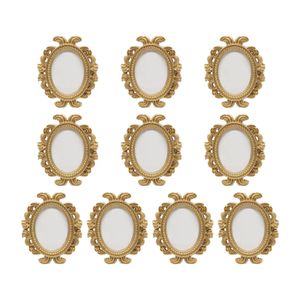 50 pièces faveurs de mariage rétro Style baroque cadre Photo elliptique doré fournitures de décoration de fête d'anniversaire porte-carte de conception ovale