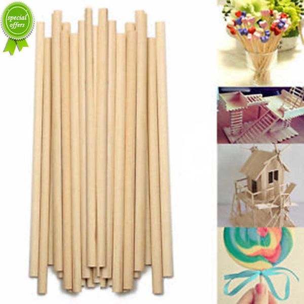 50 Uds. Piruletas redondas de madera palitos de piruleta pastel juguetes educativos Premium Durabl modelo de construcción carpintería artesanía herramientas de bricolaje