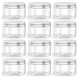 50 pièces/ensemble 20g 30g 50g 100g 120g 150g Pot en plastique avec couvercles vis étain récipient transparent vide crème cosmétique poudre Pot boîte de maquillage 240229