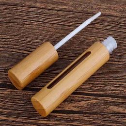 50 -stcs/Set 7 ml herbruikbare lege mascara buisfles container flesje flacons bamboe houten dop lege lipglossbuizen