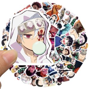 50pcs / set affiche Petits autocollants de planche à roulettes étanches Anime Slayer Flower Street Pour ordinateur portable bouteille d'ordinateur portable Casque autocollant de voiture PVC Guitare Stickers