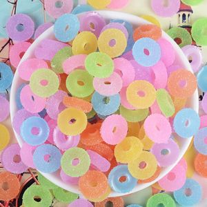 50pcs / set Résine Slime Additifs Charmes Art Jouets Donut Modèles Fournitures Sprinkles Filler DIY Accessoires Pour Fluffy Cloud Crunchy Slimes Phone Shell Nail 1190