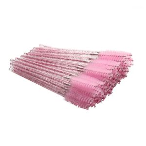 50pcs Shiny Disposable Eyelash Applicator Wands Curler Brush Set Mascara Eyebrow Spoolers Comb Spoolies Brushes