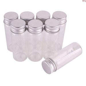 50 stuks maat 22 * 60 mm 14 ml transparant glas parfum kruidenflessen kleine potten flesjes met zilveren schroefdop DIY Craftgood aantal Rmjkt