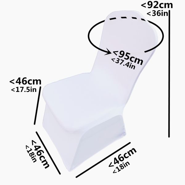 50 Uds Spandex funda de asiento para silla de boda Hotel comedor fiesta Lycra poliéster Spandex al aire libre