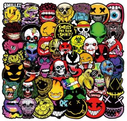 50 Stuks Spooky Halloween sticker Horror gezicht Graffiti Stickers voor DIY Bagage Laptop Skateboard Motor Fiets Stickers8784542