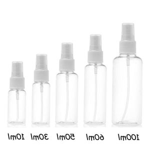 50PCS Spray Fles 10ml 30ml 50ml 60ml 100ml Reizen Transparante Plastic Parfum Hervulbare fles Glnql