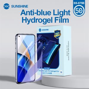 Film Hydrogel Flexible TPU Sunshine SS-075, 50 pièces, pour Machine de découpe SS-890C, Protection d'écran de téléphone portable avec Code horaire