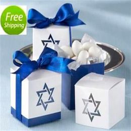 50pcs Star de David Favor Boxes Boîtes de mariage favori