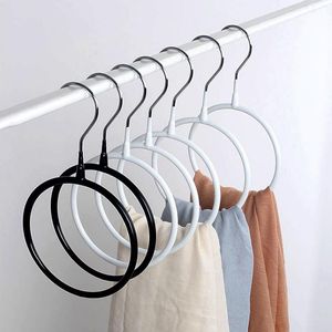 50 -st opslagrek metalen zijden sjaalhanger ronde ring Organisator toroïdale cirkel kledinggordel tie handdoek kleren plankhouder SN6857