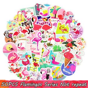 50 UNIDS Flamingo Series Summer Amorous Feelings Sticker Cute Dream Stickers Teen DIY Skateboard Mobile Guitar Dresser Home Decor Trend Sticker