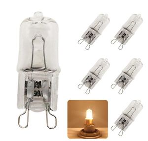 50pcs super brillant durable G9 220V Éclairage de lampe halogène 20W 25W 40W 60W HALOGEN G9 220V BLAND BLANC INDOOR Bulbe halogène clair 5738357