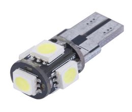 50 STKS T10 5SMD 5050 led Canbus Fout Autolichten W5W 194 5SMD Gloeilampen FOUT Wit Blauw Rood Roze Groen hele7692106