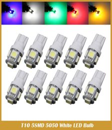 50pcs T10 LED W5W 5SMD 5050 194 LED LED LED LAMBE LAMBRE AUTO AUTO Côté Stationnement Dome Dome Map Lights 12V Styling9591409