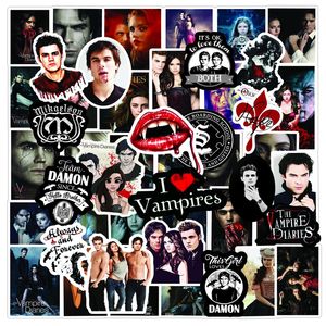 50 stcs The Vampire Diaries Stickers Classic American TV -serie Graffiti Kids Toy Skateboard Car Motorcycle Bicycle Sticker Decals Groothandel