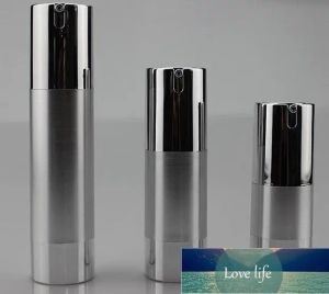 50PCS Top sliver 30ml airless pump packaging para cosméticos, botella de plástico de 30 ml con bomba, botella de plástico redonda de 30ML con dispensador lin3321