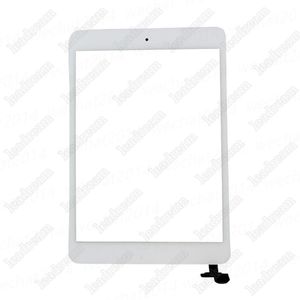 Numériseur de lunettes à écran tactile 50 pièces avec bouton d'accueil du connecteur IC pour iPad Mini noir et blanc