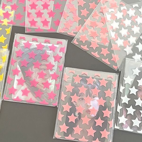 50 piezas de color transparente Star Love Autoadhesivo Opp Bag Odd Biscuit Auto-Selling Retail Bag Jewelry Bolsas de plástico