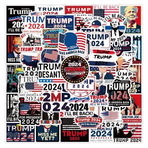 50 stks Trump 2024 Stickers 2024 Presidentsverkiezingen graffiti Stickers voor DIY Bagage Laptop Skateboard Motorfiets Fiets Stickers