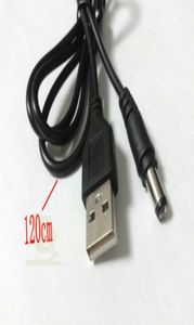 50pcs USB 20 A à 55 mm x 21 mm Câble d'alimentation du connecteur de baril DC 120cm7285613