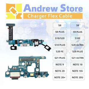 50Pcs USB Charging Port Flex Cables For Samsung Galaxy S7 EDGE S8 PLUS S9 S10 S20 S21 NOTE 8 9 10 20 Dock Connector Charger Port Board