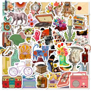 50 stks vintage esthetische stickers waterdichte vinyl stickers niet-willekeurig voor auto fiets bagage laptop skateboard plakboek waterfles sticker