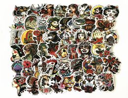 50pcs Vintage Auto Stickers Geen Herhaling Comic Cool Sticker Home Skateboard Snowboard Laptop Bagage Motor Gitaar Vinyl Waterproo2127758