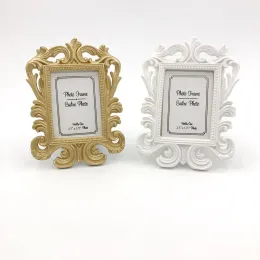 50pcs Décoratifs de fête vintage Forme oblongue Baroque Image Frame Place Place / Photo Holder Mariage Favors Favric Home Decoration Supplies