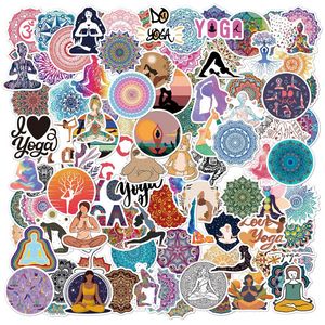 50 stks vintage yoga stickers en mandala bloem graffiti sticker kinderen speelgoed skateboard auto motorfiets fiets sticker stickers groothandel