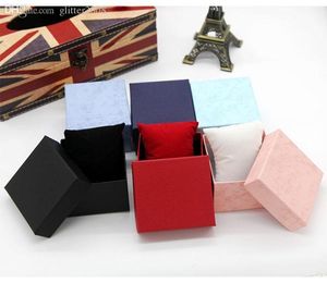 50PCS Uhrenbox Papier Uhrenbox mit Kissen 6 Farben Papier Geschenkboxen Hülle für Schmuckschatulle Uhren