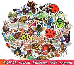 50pcs Imageproof Nature Insects Vinyl Stickers Bomb Bombe Bouteille d'eau Scrapbooking Scarbanding Skateboard Bike Car pour enfants Adolescents Diy5561511