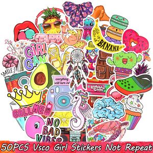 50 stks Waterdichte VSCO Vinyl Stickers Bomb Laptop Waterfles Telefoon Case Bagage Skateboard Snowboard Room Decor Toys Geschenken voor Tiener Girls