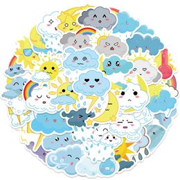 50 stks weerstickers Cloudy Sun voor skateboard auto baby helm potlood kas dagboek telefoon laptop planner decor boek album speelgoed gitaar diy stickers