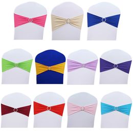 50 stcs Wedding Chair Knot Knot Lintdecoratie Sashes voor banket Country Cover Barken Back Flower Elastic Bow Events Organza 240407