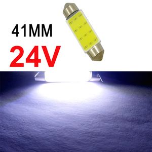 50 pièces blanc feston LED COB ampoules 41mm ampoule de voiture pour Auto dôme carte lecture plaque d'immatriculation lumières 24V